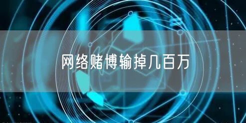 网络赌博输掉几百万