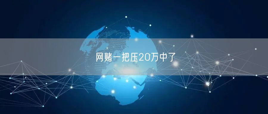 网赌一把压20万中了