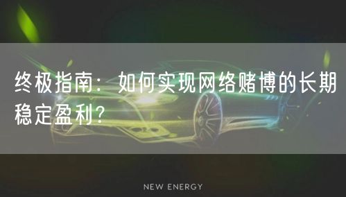 终极指南：如何实现网络赌博的长期稳定盈利？